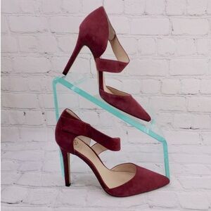 Vince Camino - Maroon Suede Heels, 6.5